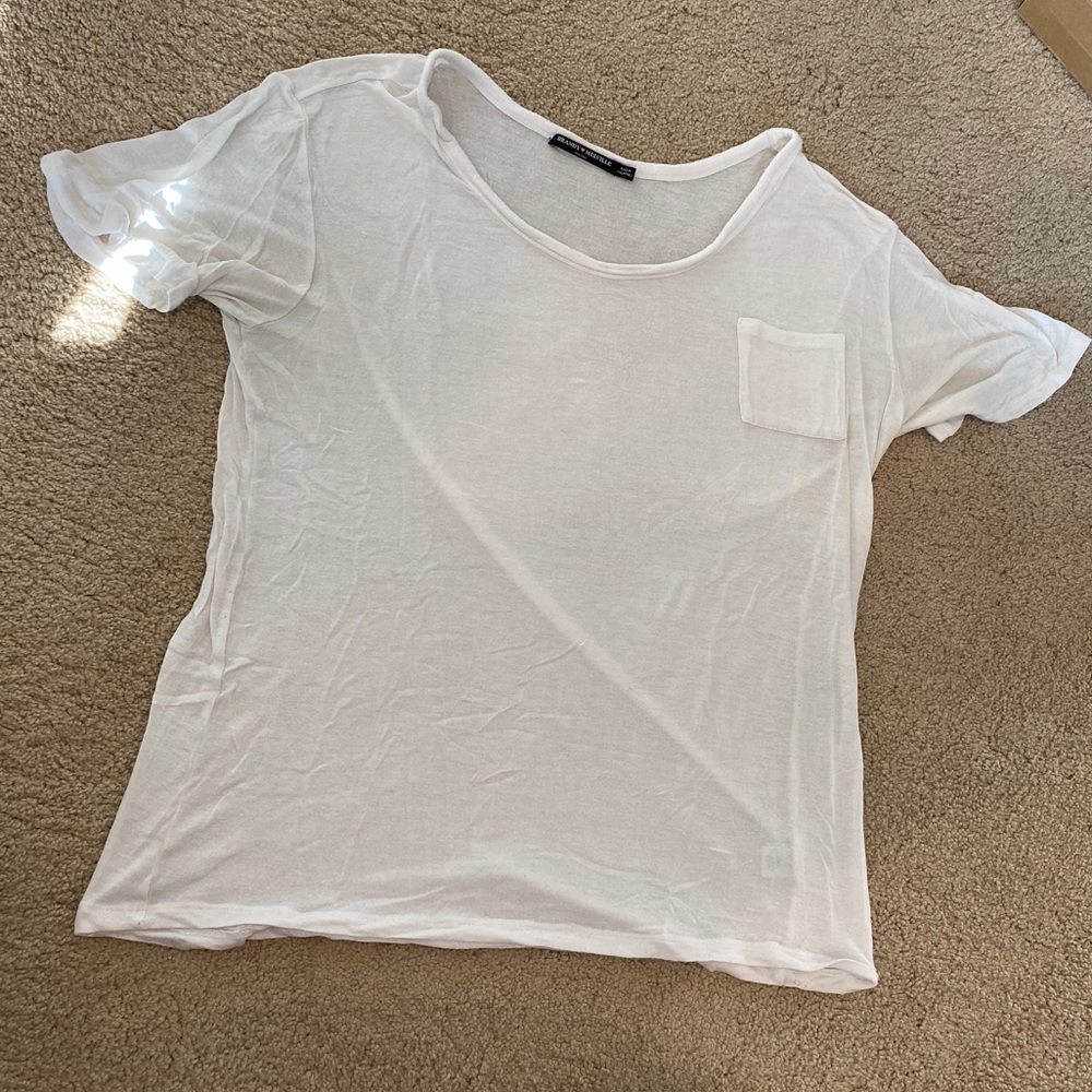 Brandy Melville Big White Pocket Tee